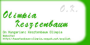 olimpia kesztenbaum business card